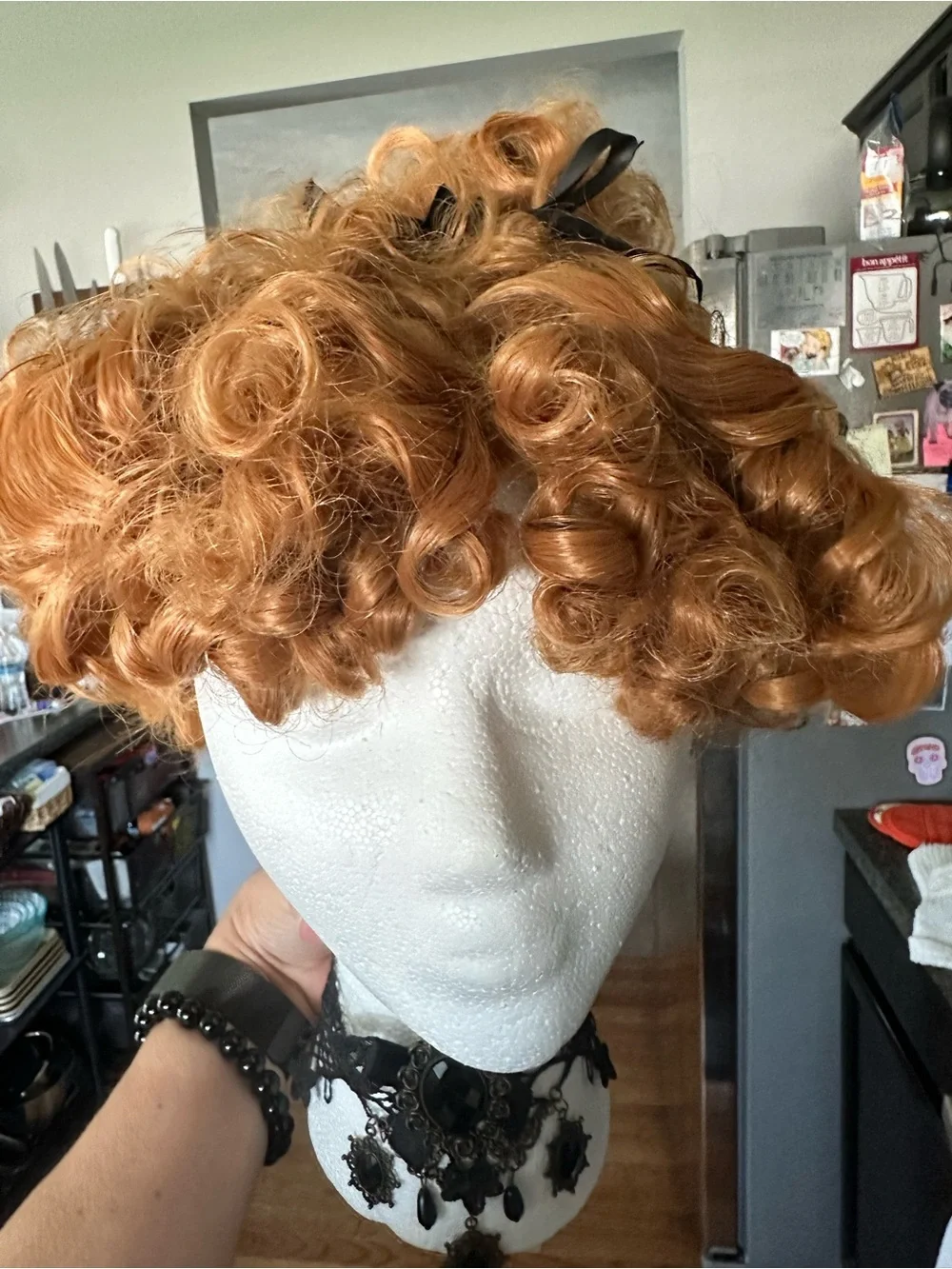 Gibson Girl Style Wig in Strawberry Blonde - Gilded Age Glamour
